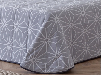 Cobertor hjacquard para Verano Júcar gris de Confecciones Paula