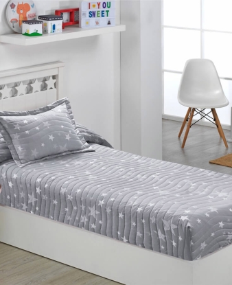 Colcha Ajustable Verano Stars gris Dhestia