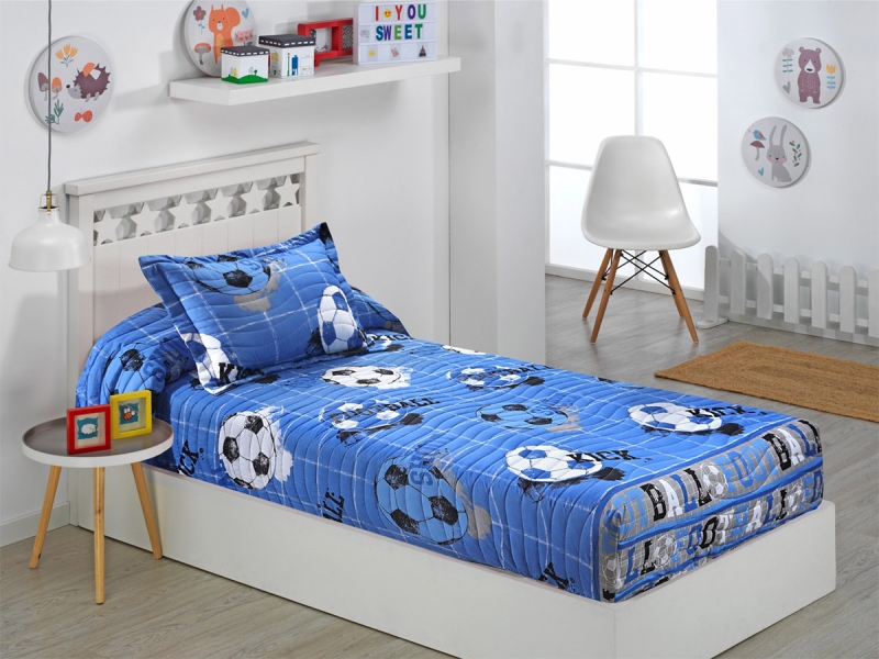 Colcha Boutí Ajustable Fútbol Quick Dhestia + Cojín