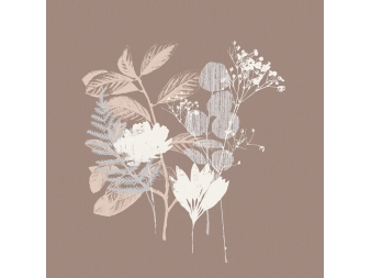 Dibujo Floral del Cojín Ari 1 beige de Tejidos JVR