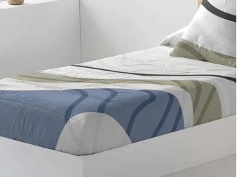 Edredón con esquinas elásticas Onix azul de JVR