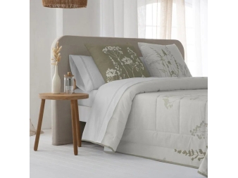 Colcha con doble relleno Anna color beige