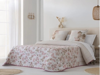 Edredón Invierno Algodón Flora JVR rosa