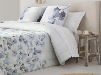 Edredón de Algodón para Invierno Flora turquesa de JVR