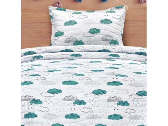 Colcha para Entretiempo infantil Nubes