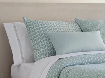 Cojín Silos azul con diseño jacquard elegante