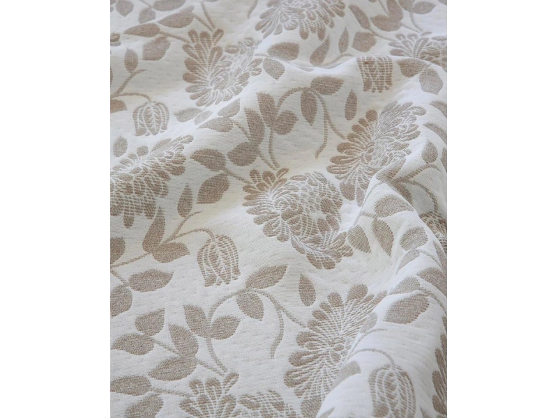 Tela por Metros Elis de JVR. Jacquard floral beige