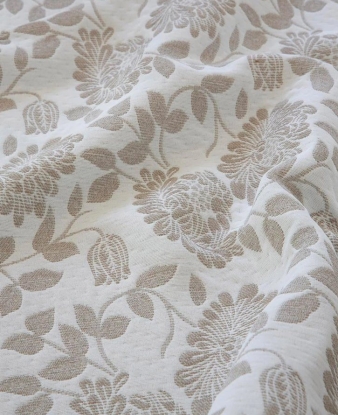 Tela por Metros Elis de JVR. Jacquard floral beige