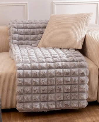 Manta Pie de Cama Odesa de Don Algodón gris