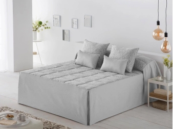 Colcha Edredón Ferrara gris jacquard JVR