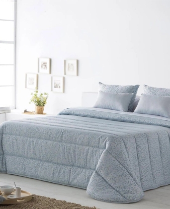 Edredón Nórdico Ferrara turquesa jacquard de JVR