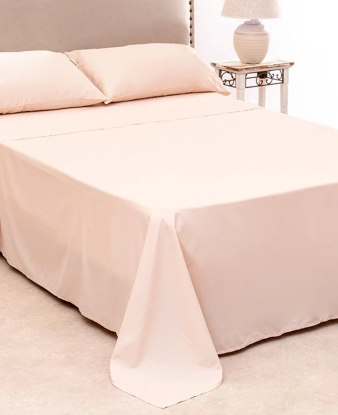 Sábanas Elba Don Algodón Satén 300 hilos liso beige