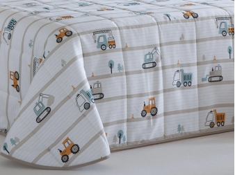 Edredón de Invierno Truck, detalle del acolchado lineal y el tejido cálido