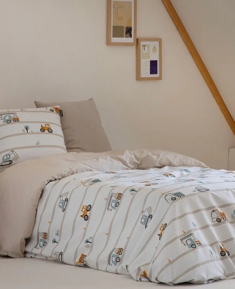 Dúo Nórdico Infantil Truck 2 Piezas, vista de cama y funda de almohada