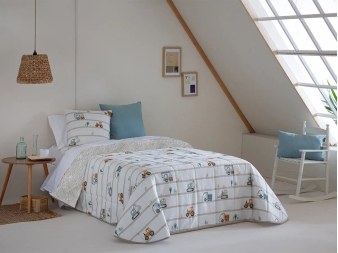 Edredón Sherpa Infantil Truck Vista Completa Cama