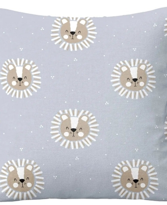 Funda de Cojín Infantil Leo Azul 50x50 cm en Decoración de Cama