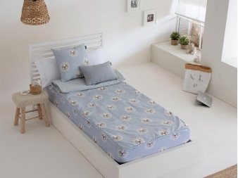 Saco Nórdico Leo Azul – Vista de cama completa