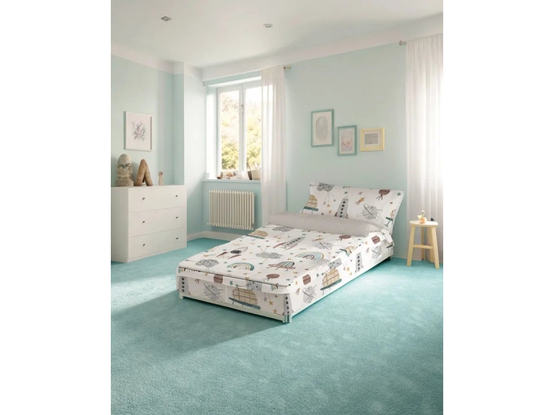 Saco Nórdico Rocket Euromoda en cama de 90 cm – vista general