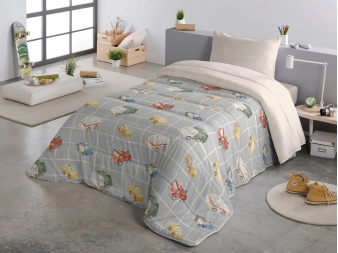 Edredón infantil Cars Naturals de Euromoda en cama