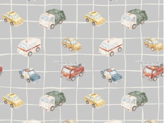 Rapport del diseño Cars con vehículos sobre cuadrícula