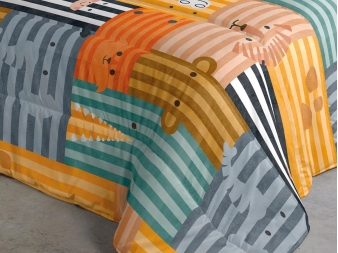 Detalle acolchado y estampado Animals Stripes