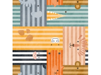Rapport del diseño Animals Stripes Naturals