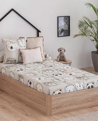 Edredón ajustable infantil Zoo en cama nido