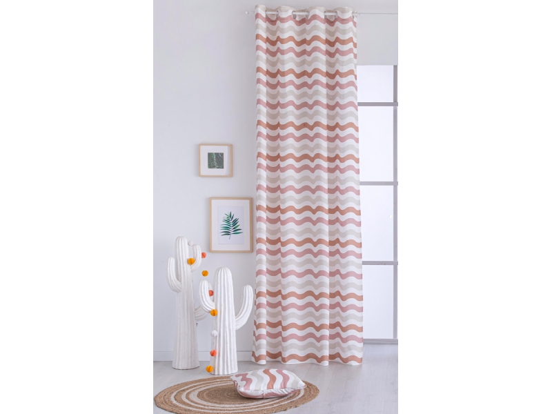 Cortina Dunas nude con ondas en habitación infantil