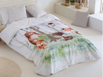 Dúo Nórdico Forest 2P Confecciones Paula en cama infantil