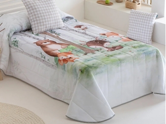 Colcha de Invierno Forest Confecciones Paula en cama infantil