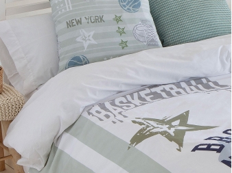 Detalle funda nórdica Basket: almohada y contraste de color