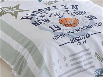 Detalle estampado baloncesto Basket en sábana encimera