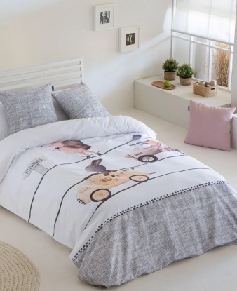 Sábanas Race con coches en cama infantil Confecciones Paula