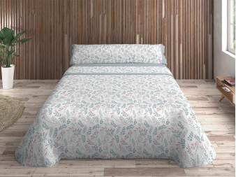 Sábanas Gardenia Casa Campo C02 en cama (vista general)