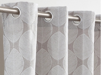 Detalle Jacquard Hojas Cortina Zubia Beige