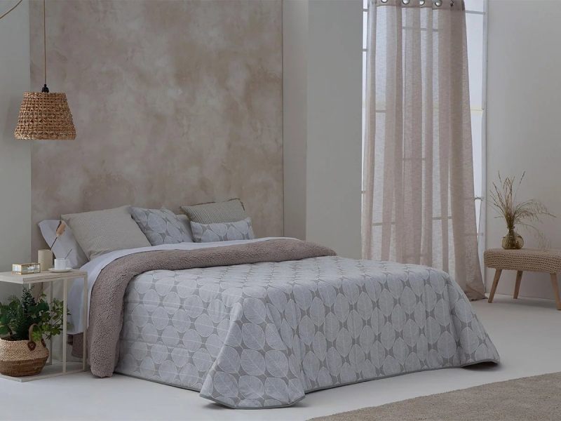 edredon sherpa zubia beige cama completa confecciones paula