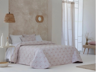 colcha bouti zubia rosa cama matrimonio elegante relieve