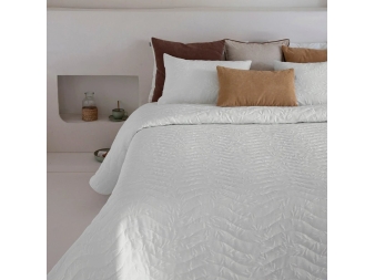 detalle colcha cali blanco relieve jacquard sandeco