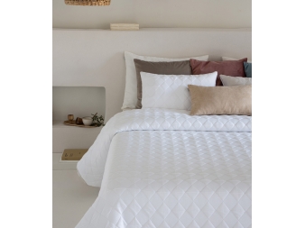 colcha reversible sina blanca con cojines sandeco