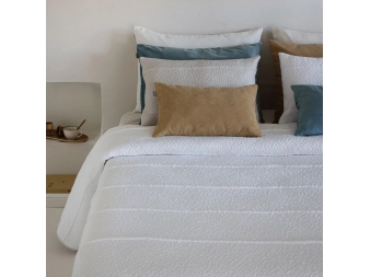 colcha sicos jacquard a rayas reversible