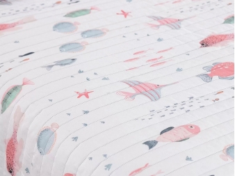 colcha bouti infantil spot junior 609 multicolor detalle peces manterol