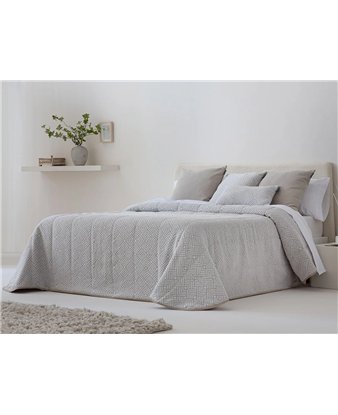 colcha capa sada beige geometrica jacquard confecciones paula
