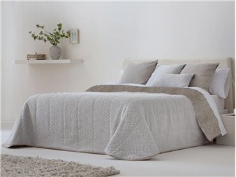 edredon sherpa sada beige termico jacquard confecciones paula