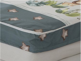 detalle estampado simba beige saco nordico cañete