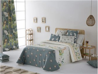 edredon simba beige infantil safari cañete