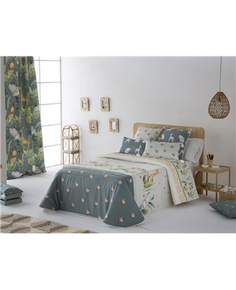 edredon simba beige infantil safari cañete