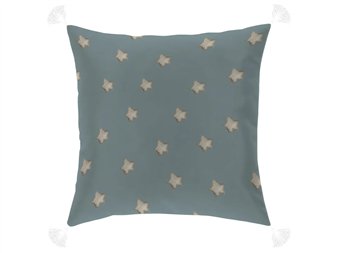 funda cojin bas verde estrellas borlas cañete