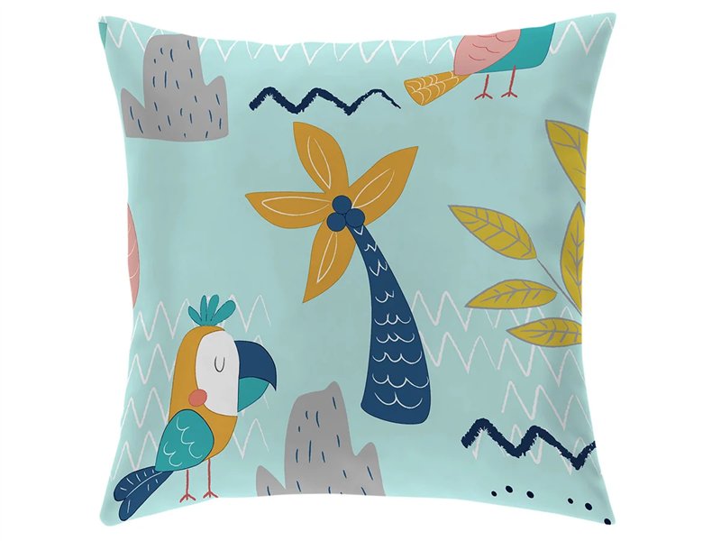 funda cojin aloha turquesa 50x50 infantil cañete