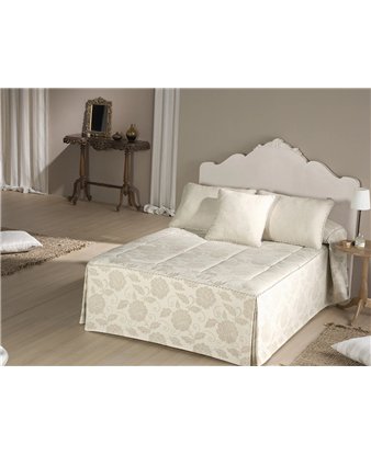 colcha edredon enco jacquard con volante canete