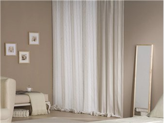 Cortina Zubia Jacquard Piqué Hojas Confecciones Paula